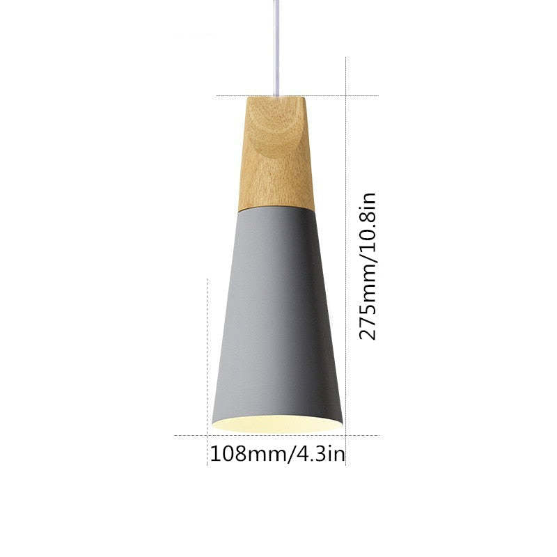 Valentina Multi-Shaped Wood And Pendant Light, 6 Colors - Letslighting