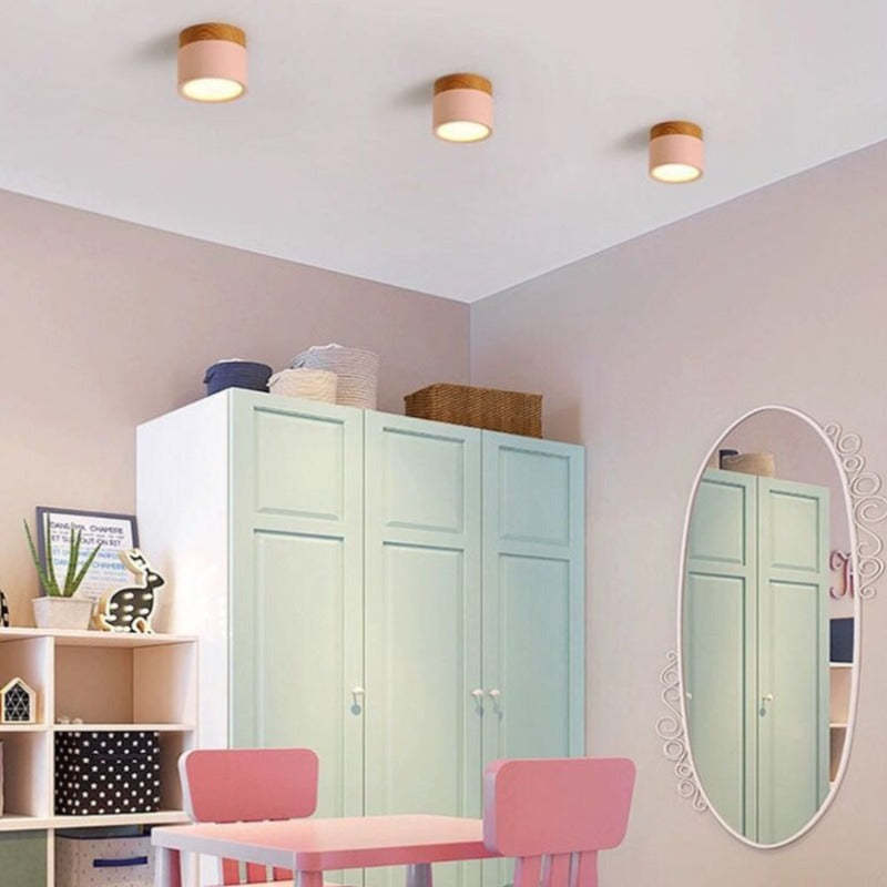 Valentina Modern Cylindrical Metal/Acrylic Flush Mount Ceiling Light Hallway