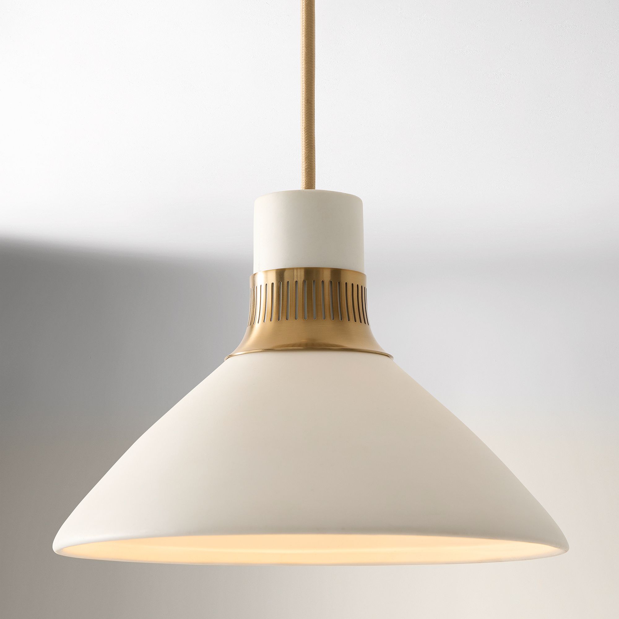 Tallow Ivory Porcelain Pendant Light for Kitchen