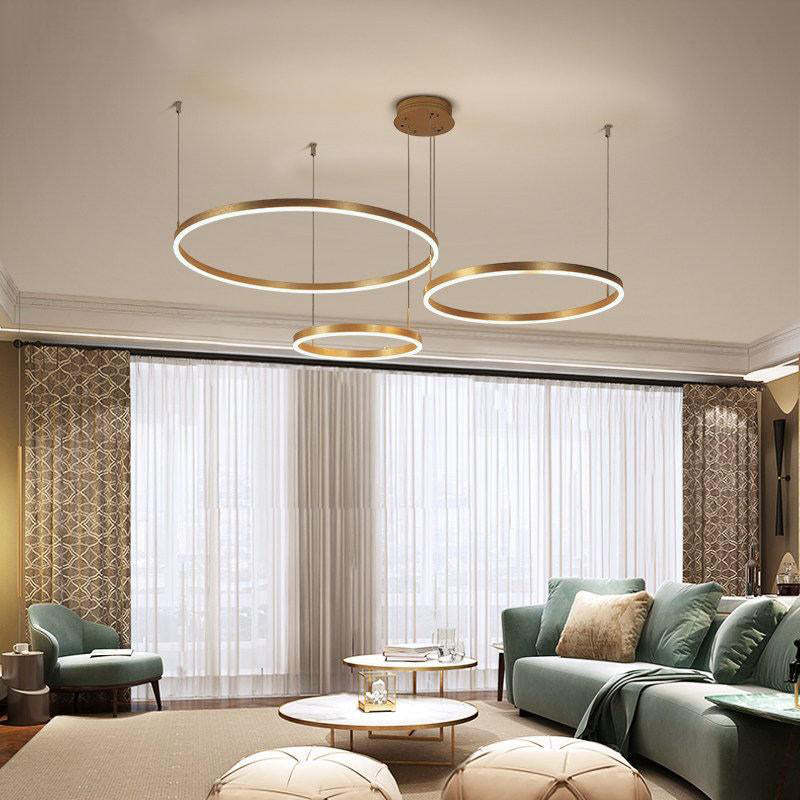 Arisha Modern Pendant Light Tir-Circle Metal