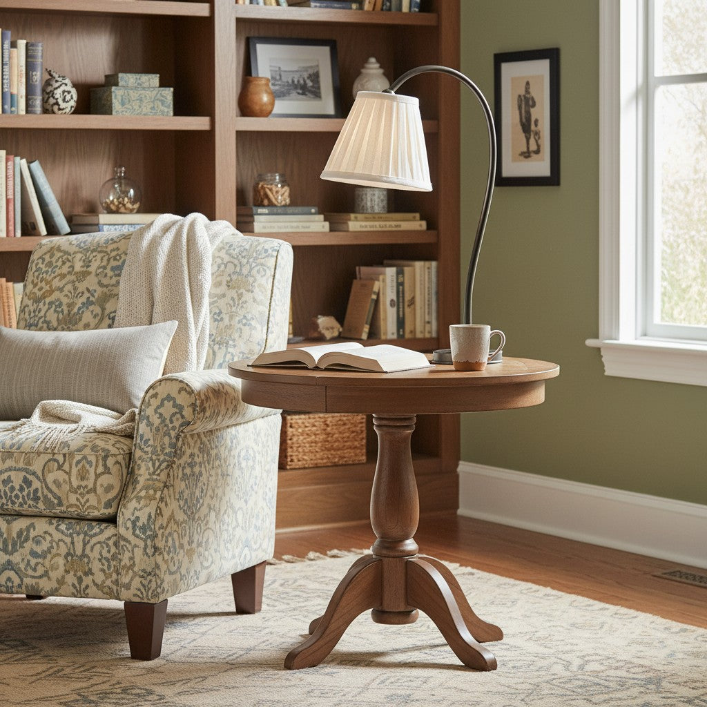 Grace Brass Linen Shade Table Lamp