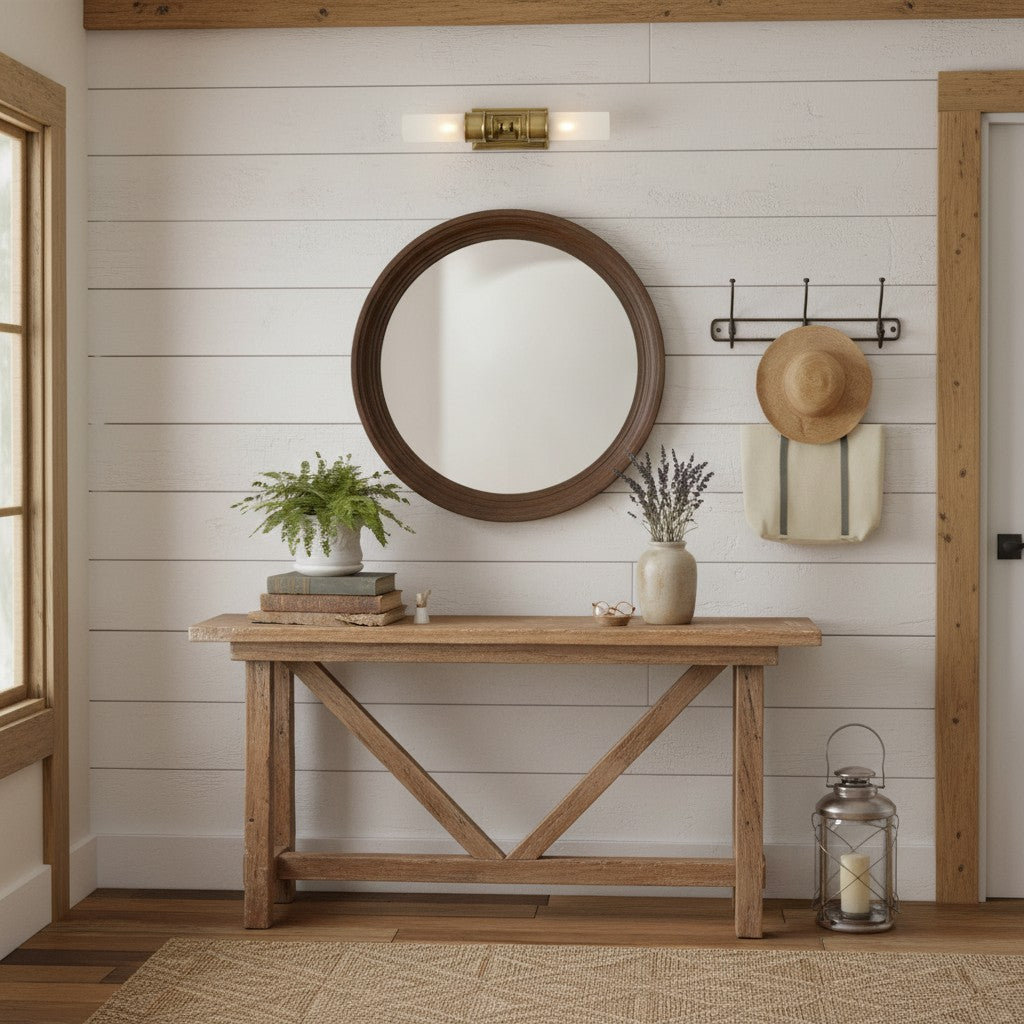Elite Double Glass Contemporary Tube Wall Sconce Bathroom