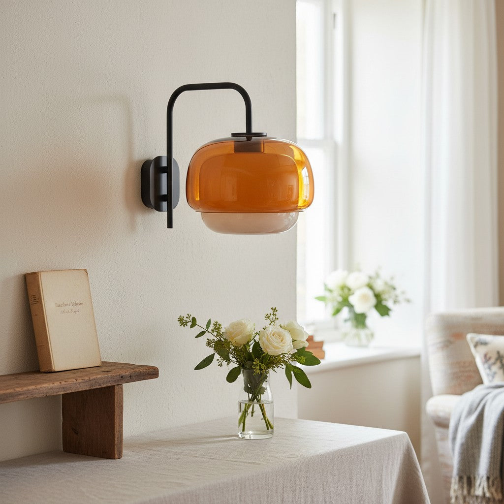 Orbit Colored Modern Vintage Glass Wall Lamp