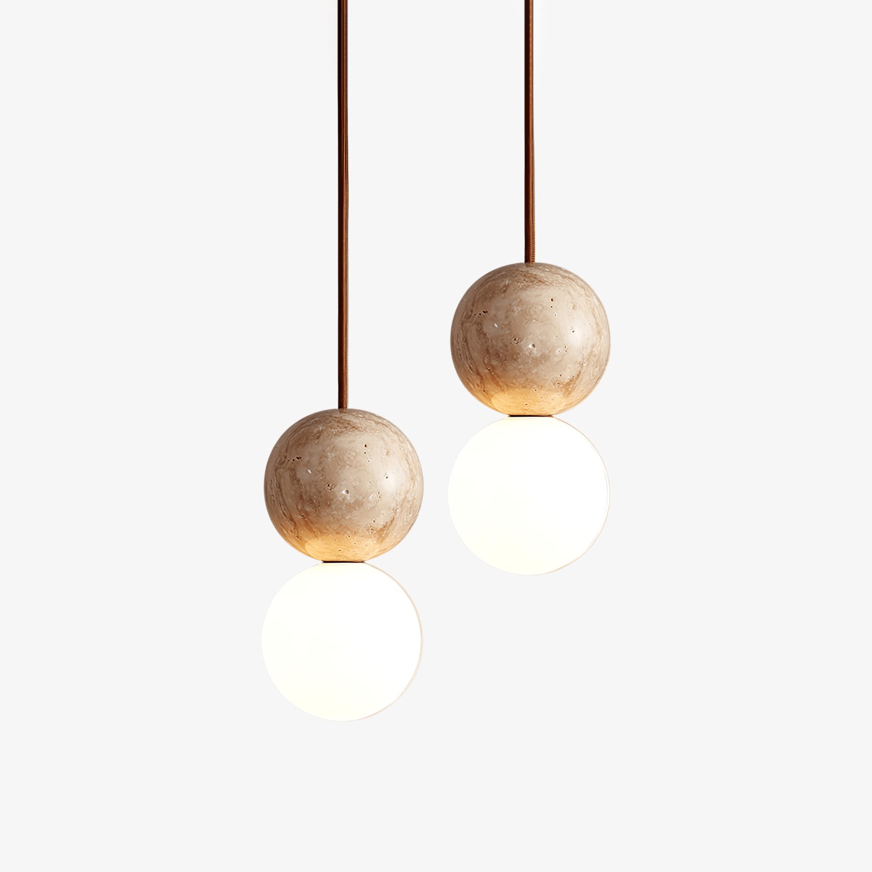 Luna  Travertine Pendant Light
