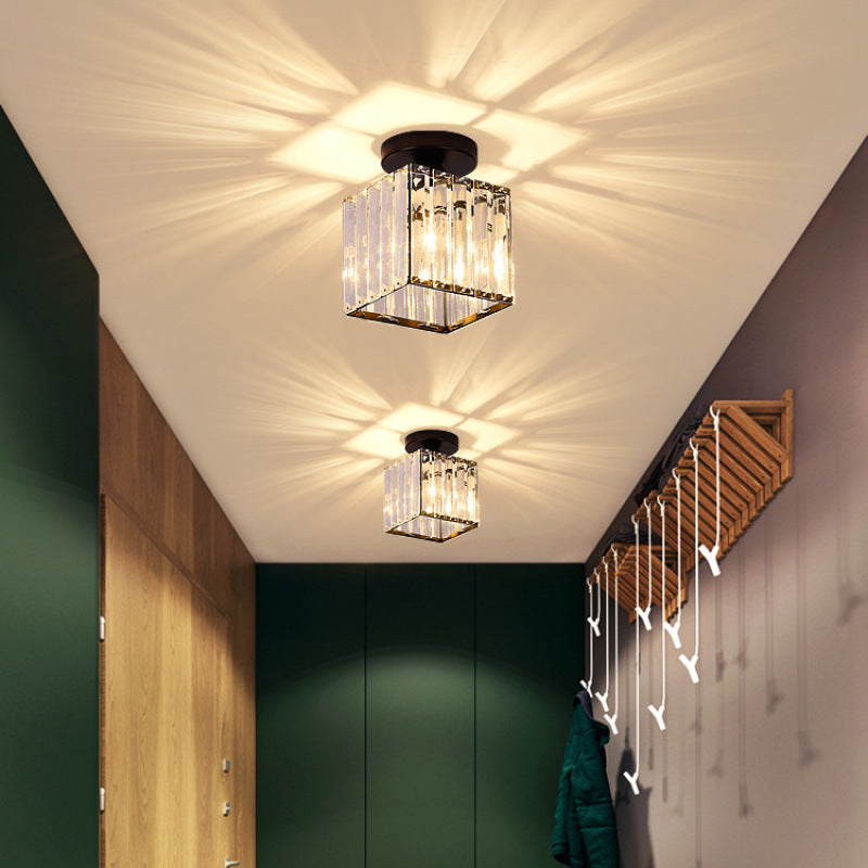 Arisha Modern /Crystal Flush Mount Ceiling Light, 3 Colors - Letslighting