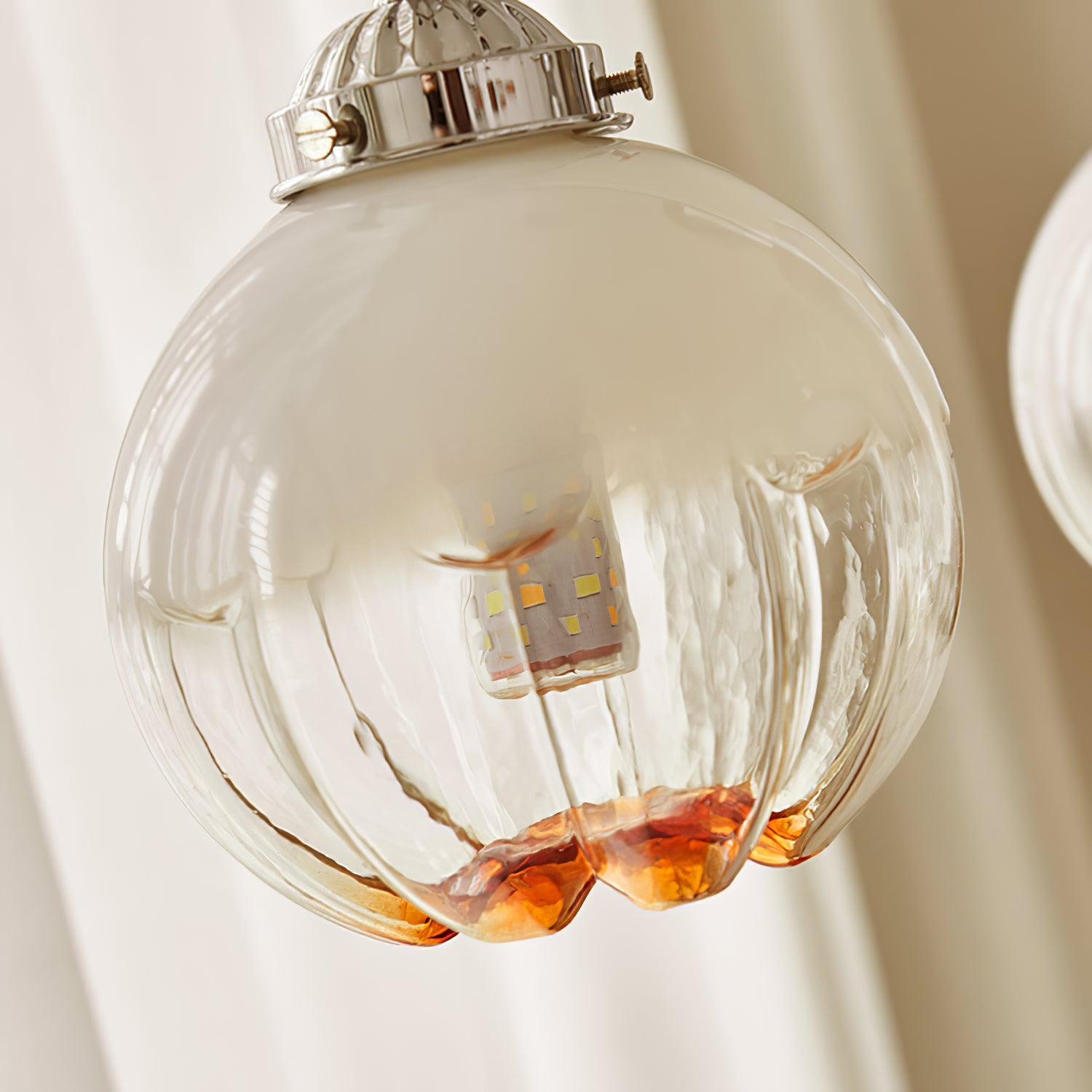 Ulliria Nordic Art Flower Walnut Glass Chandelier - Letslighting