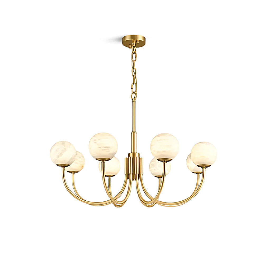 Round Wall Lamp Alabaster Plug-In Trio - Letslighting