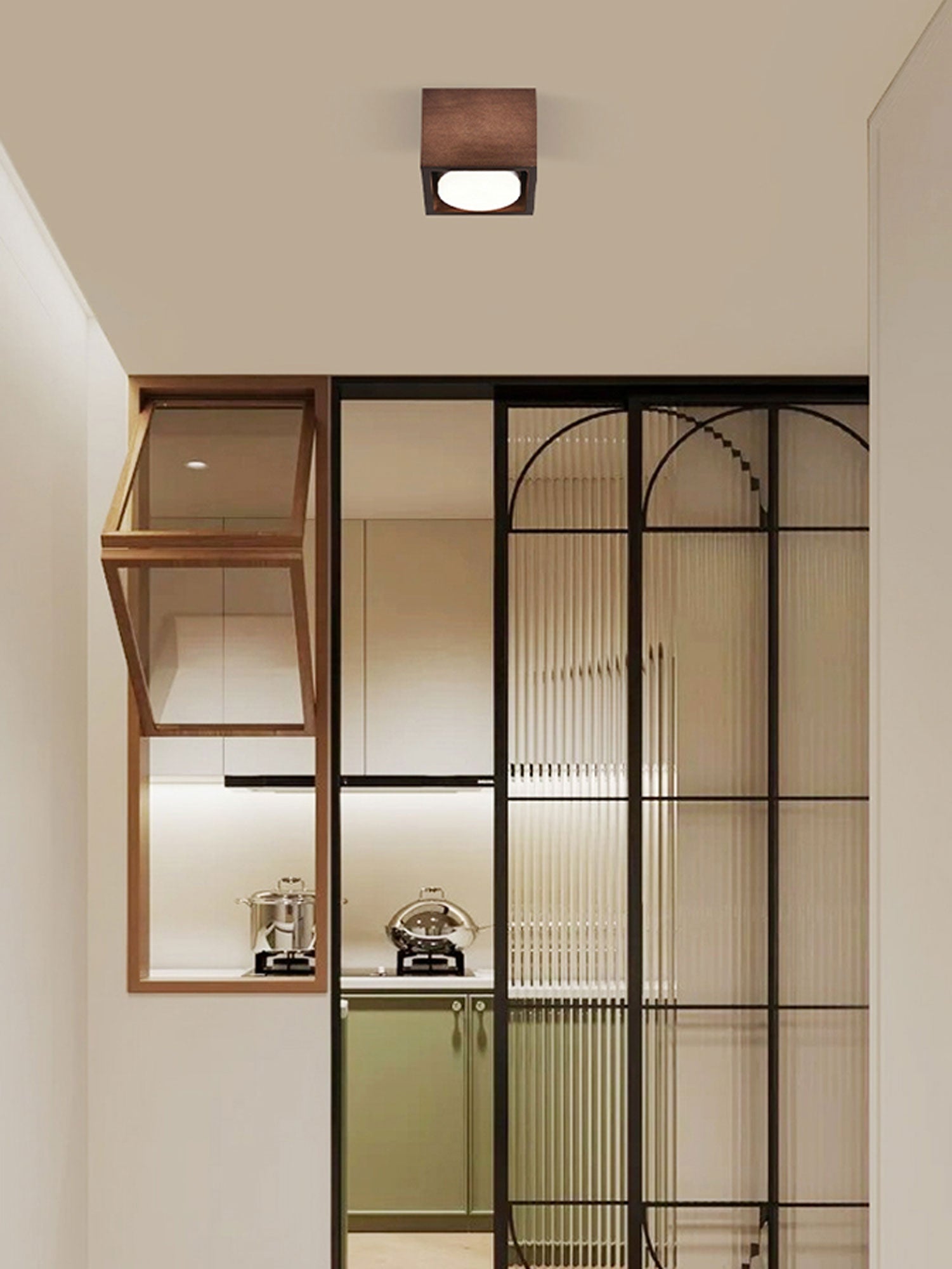 Eliza Minimalist Wood Ceiling Light - Letslighting