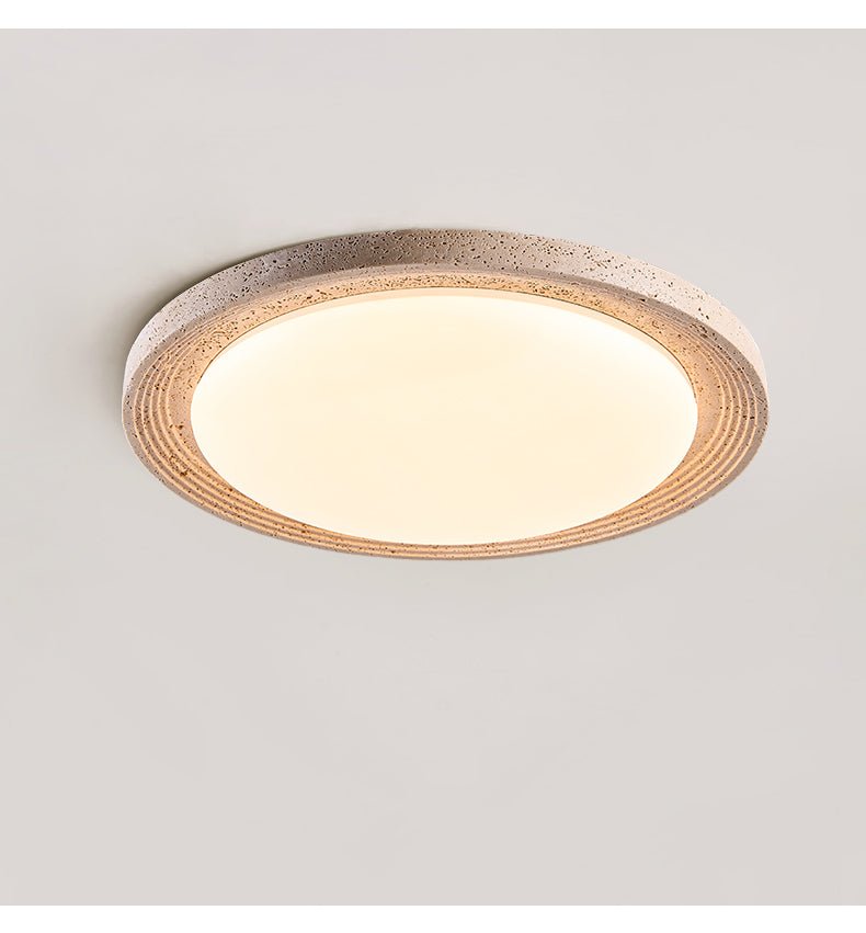 Terralux Modern Travertine & Acrylic Ceiling Light