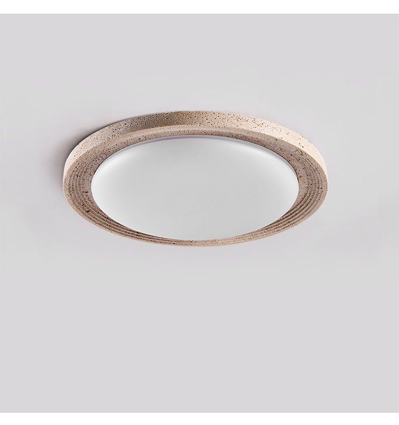 Terralux Modern Travertine & Acrylic Ceiling Light