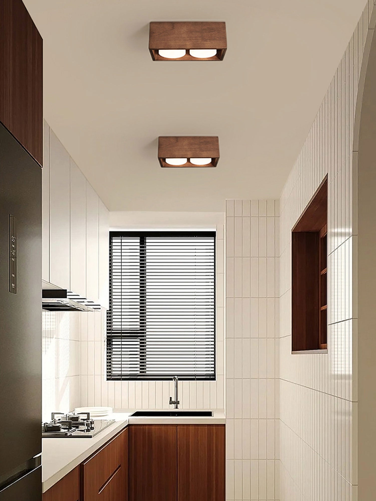 Eliza Minimalist Wood Ceiling Light - Letslighting