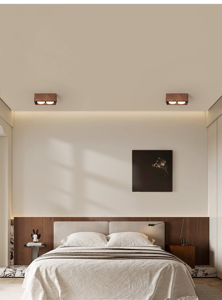 Eliza Minimalist Wood Ceiling Light - Letslighting