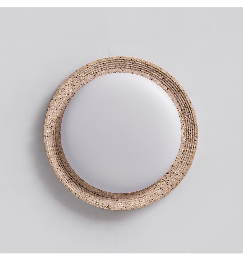 Terralux Modern Travertine & Acrylic Ceiling Light