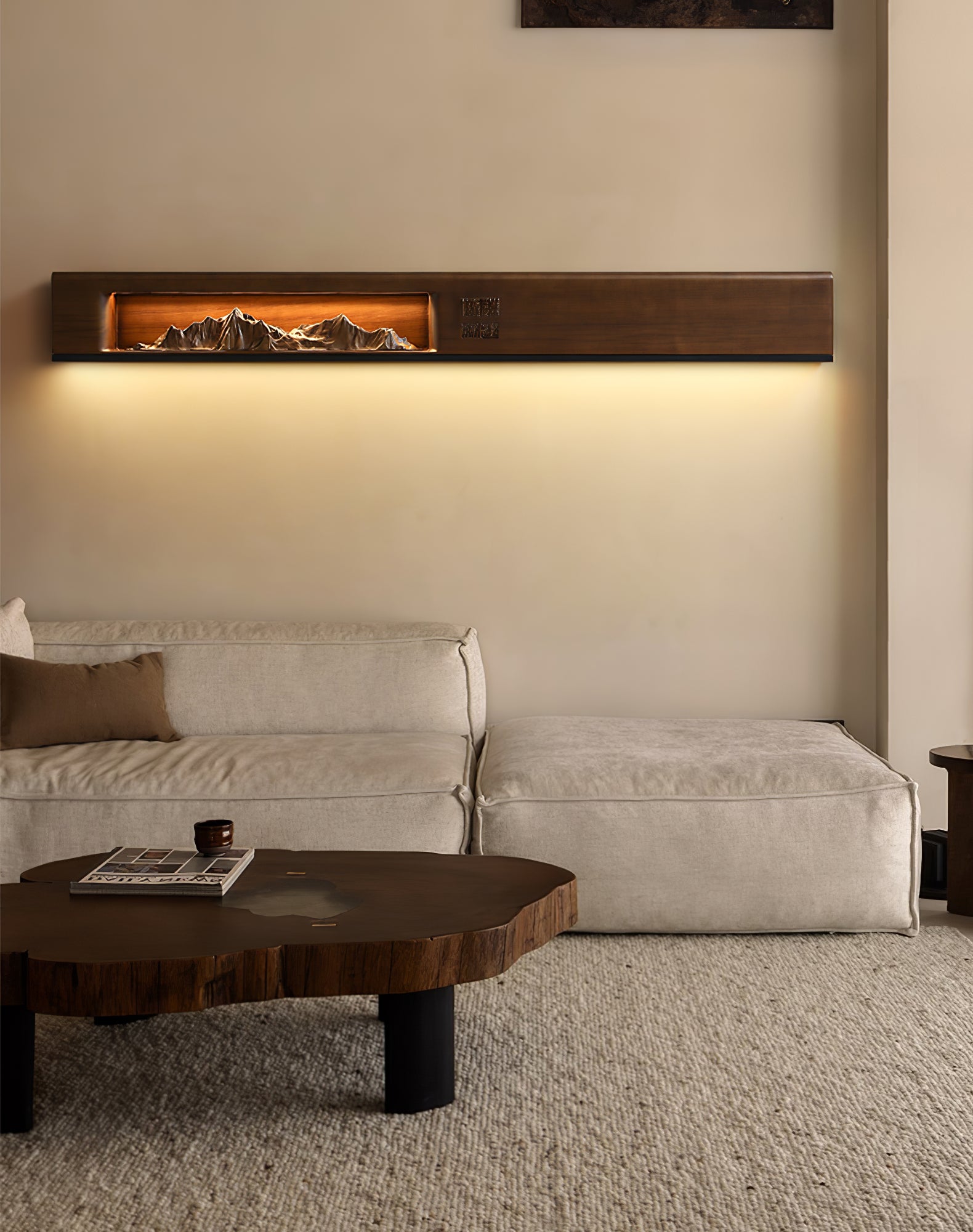Mountain Modern Acrylic & Wood Wall Light