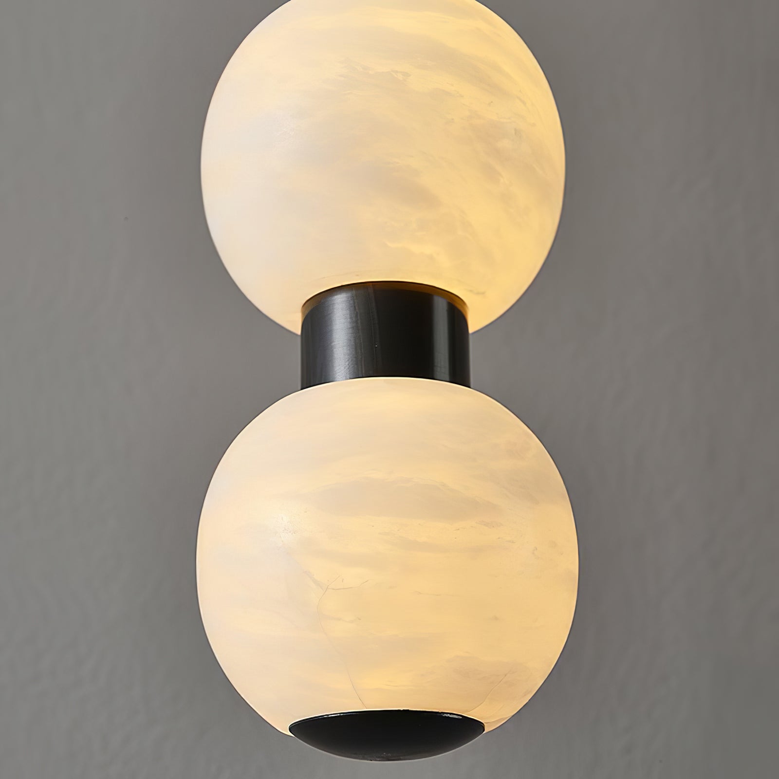 Orbique Modern Metal & Alabaster Pendant Light