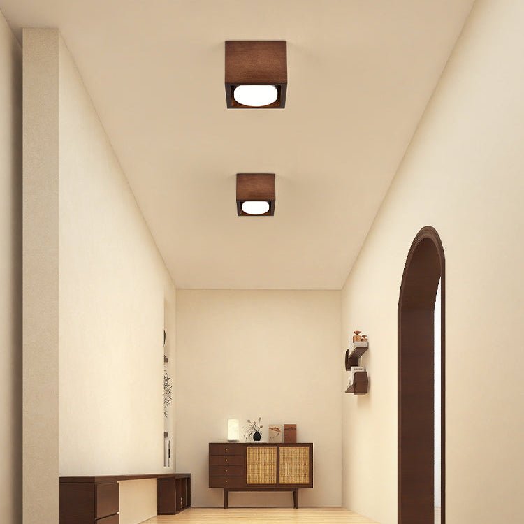 Eliza Minimalist Wood Ceiling Light - Letslighting
