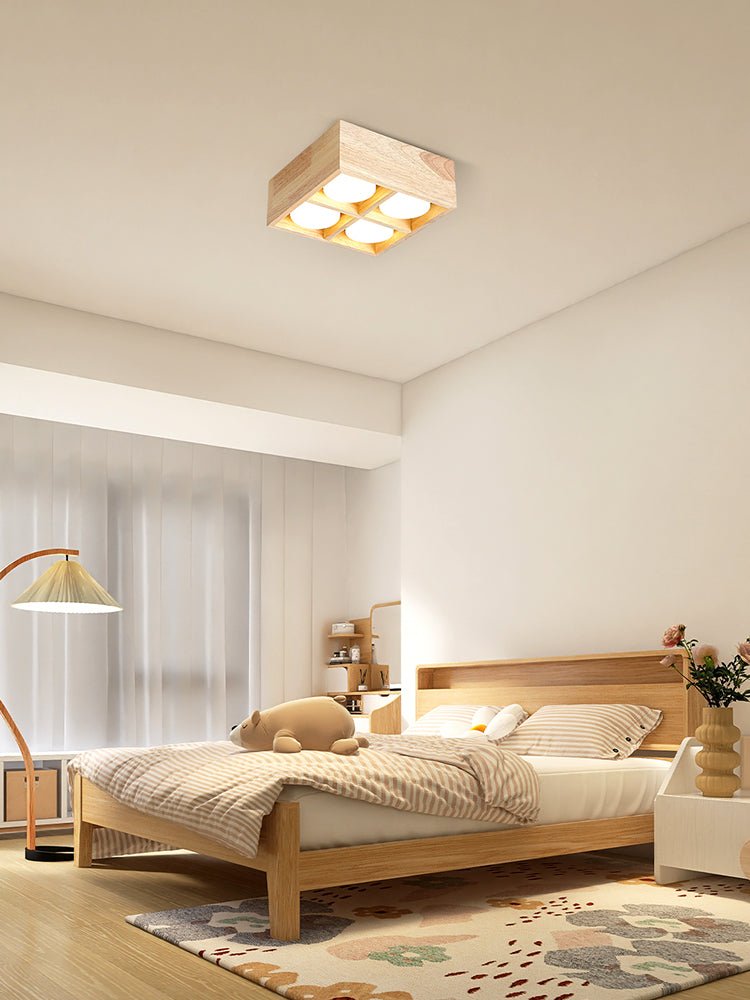 Eliza Minimalist Wood Ceiling Light - Letslighting