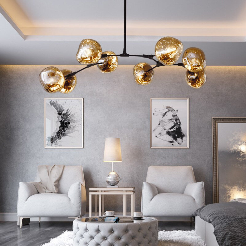 Valentina Modern Globe Lava 3 Pendant Light Fixture 3/6/8 Head - Letslighting