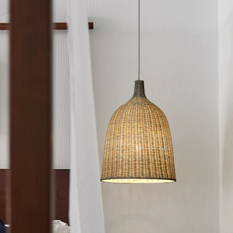 Ritta Modern Rattan Pendant Light Over Dining Table/Bedroom - Letslighting