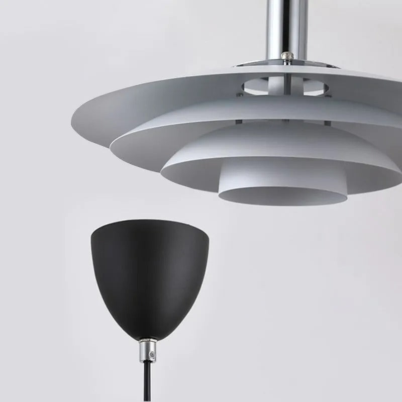 Valentina Modern Frisbee Shaped Metal Pendant Light