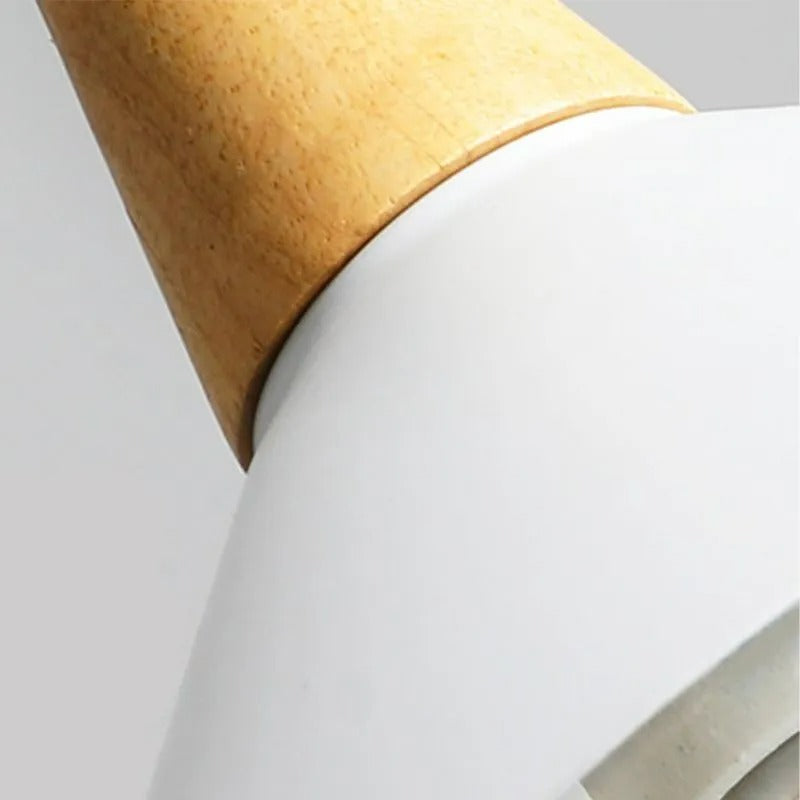 Valentina Minimalist Cap-shaped Pendant Light, Natural Wood - Letslighting
