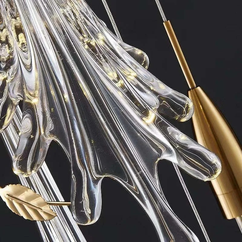 Arisha Elegant Flower /Glass Pendant Light, Bedroom - Letslighting