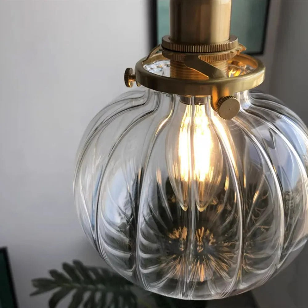 Valentina Retro Oval Glass Metal Pendant Light - Letslighting