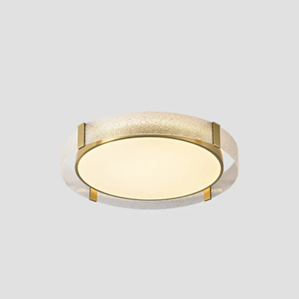 Arisha Modern Round Glass Flush Mount Ceiling Light - Letslighting