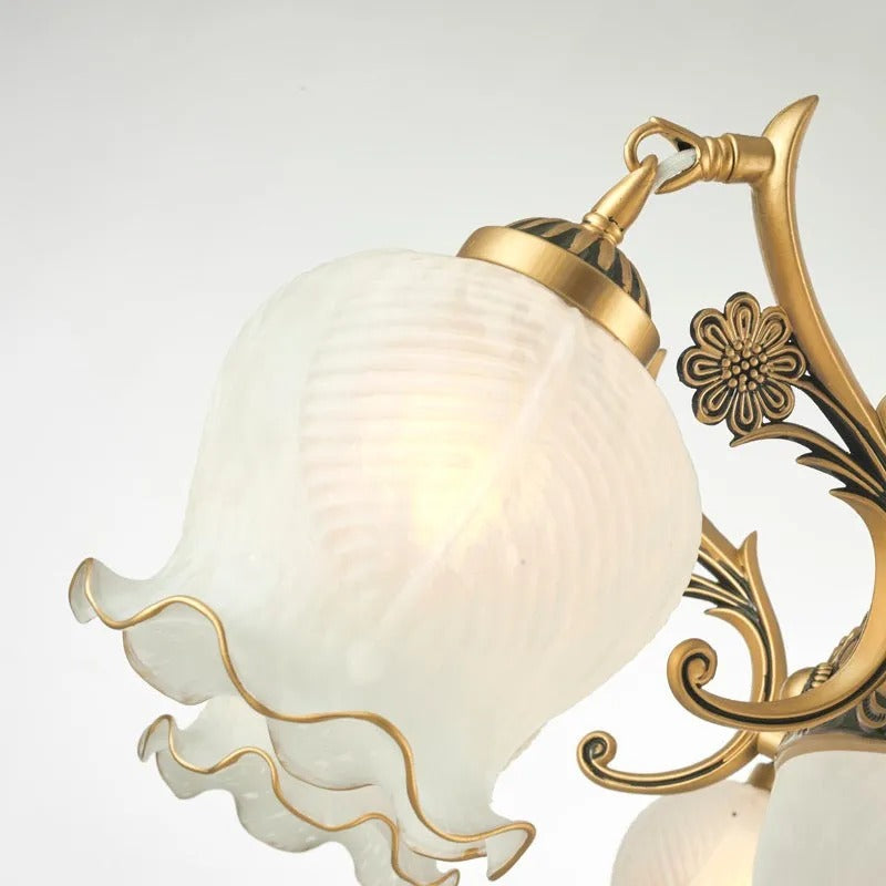 Ray Vintage Flower shape Metal&Glass Modern Wall Lamp Bronze