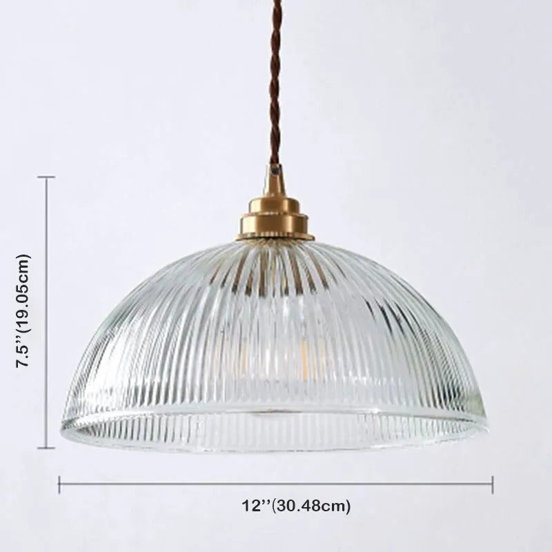 Silva Simple Bowl Metal/Glass Pendant Light, Dining Room - Letslighting