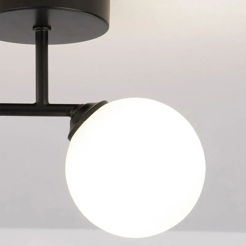 Valentina Semi-Flush Mount Ceiling Light, 2 Color, 12" - Letslighting