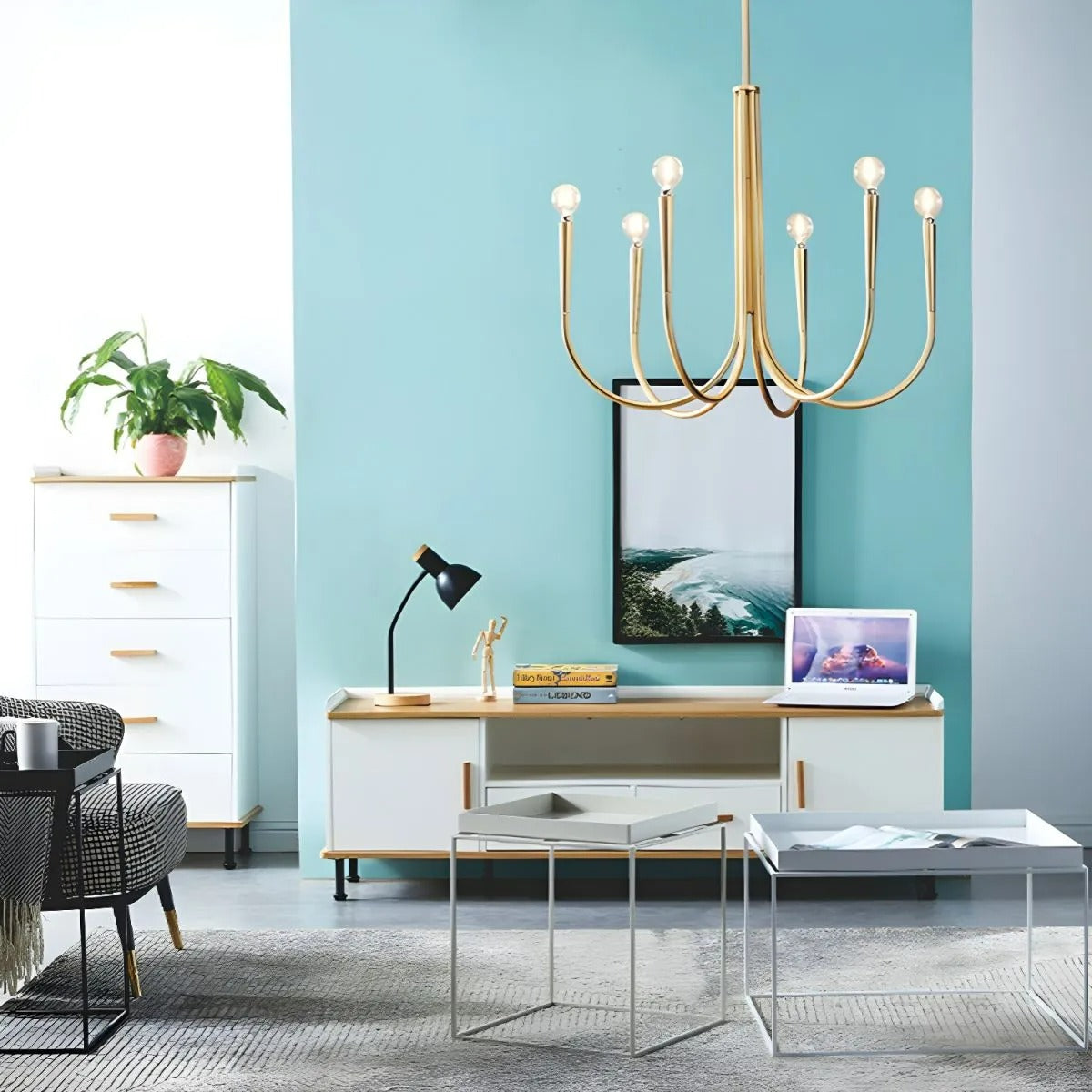 Valentina Modern Minimalist Chandelier Dinning Room