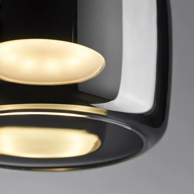 Valentina Minimalist Pendant Light Glass Smoke Gray
