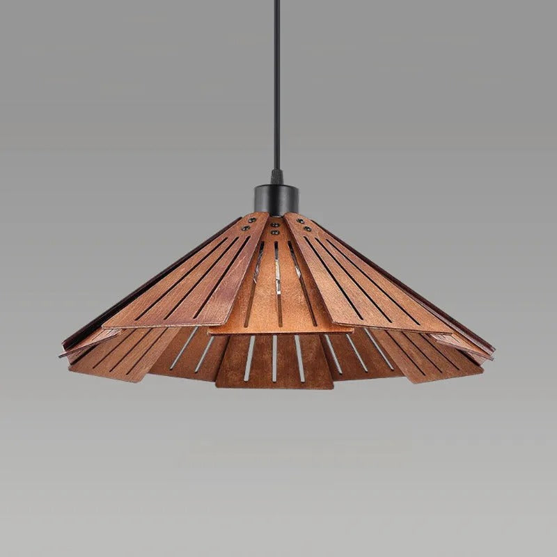 Muto Retro Pendant Light, & Wood - Letslighting