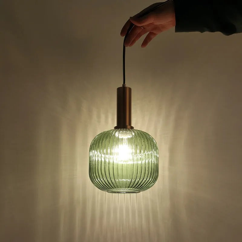 Valentina Pendant Light Crystal Moru Glass Cognac Kitchen Island