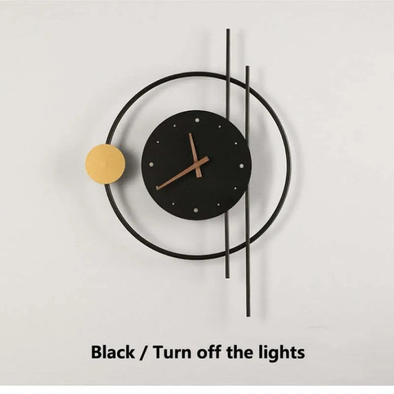 Arisha Wall Lamp Clock & Iron & Acrylic