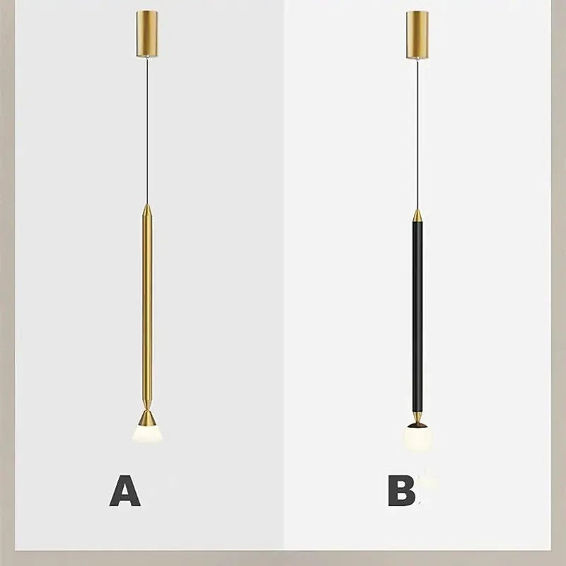 Arisha Linear Metal Pendant Light Living Room / Bedroom - Letslighting