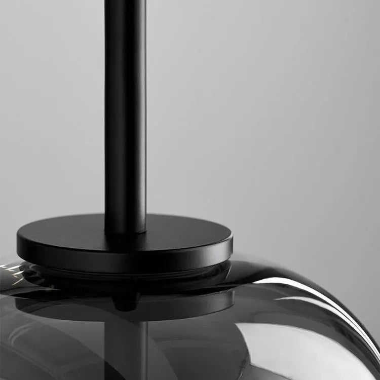 Valentina Minimalist Pendant Light Glass Smoke Gray