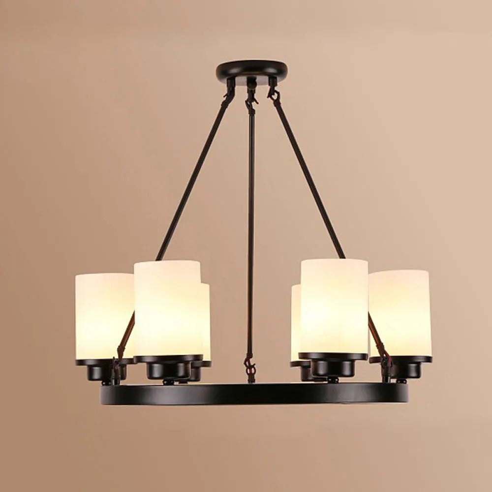Silva Retro Metal Glass Chandelier for Living Room - Letslighting