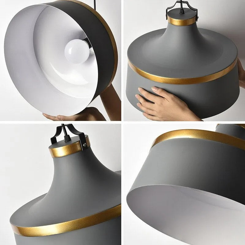 Valentina Modern Colorful Single Pendant Light, Metal Shade