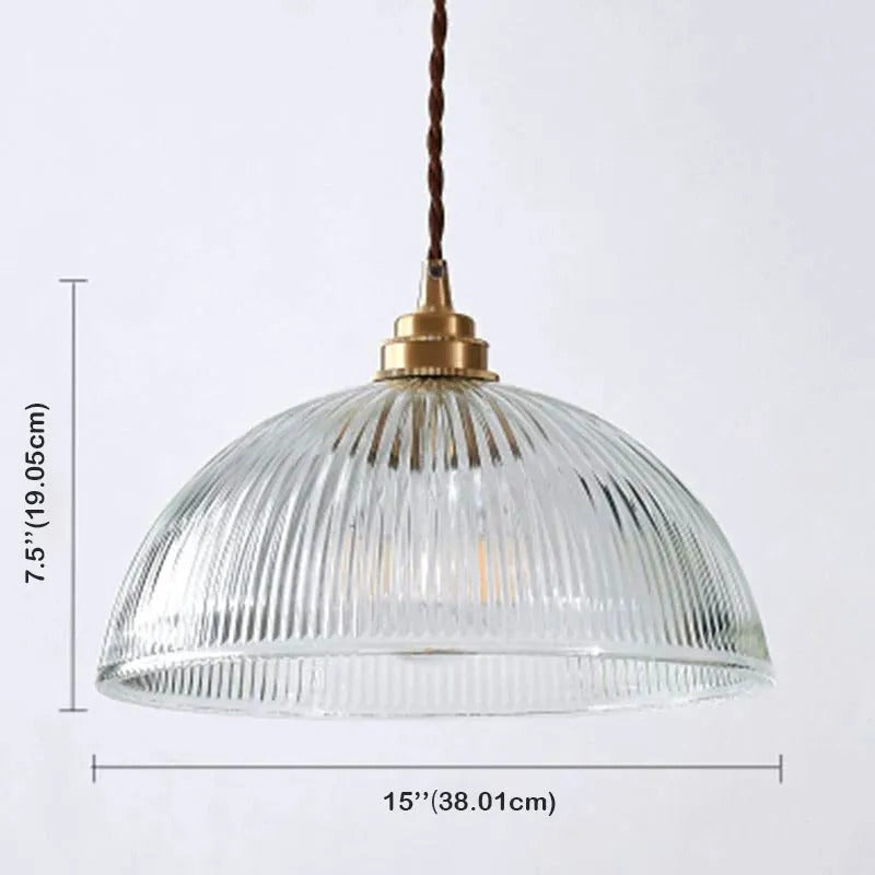 Silva Simple Bowl Metal/Glass Pendant Light, Dining Room - Letslighting