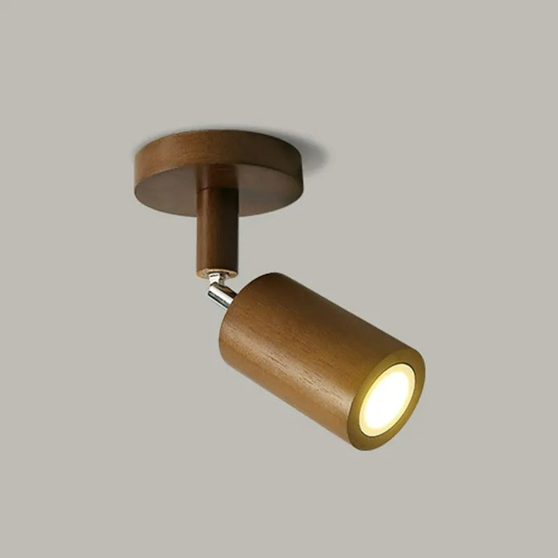 Muto Modern LED Adjustable Ceiling Spotlight, Wood - Letslighting