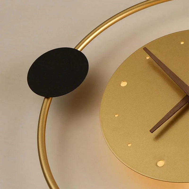 Arisha Wall Lamp Clock & Iron & Acrylic