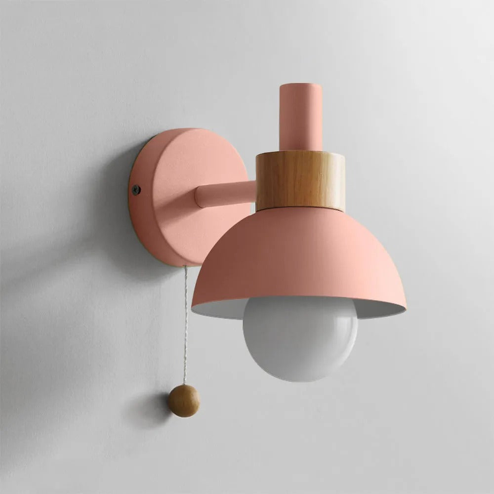 Valentina Modern LED Wall Lamp Glass Bedroom White/Yellow/Pink/Green - Letslighting