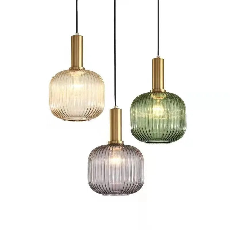 Valentina Pendant Light Crystal Moru Glass Cognac Kitchen Island