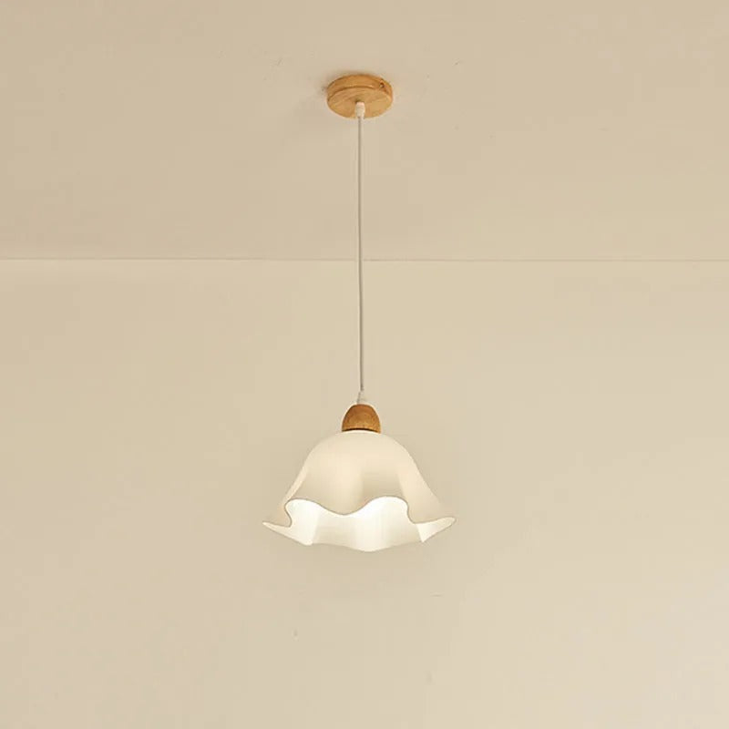 Muto Minimalist Flower Acrylic Wood Pendant Light