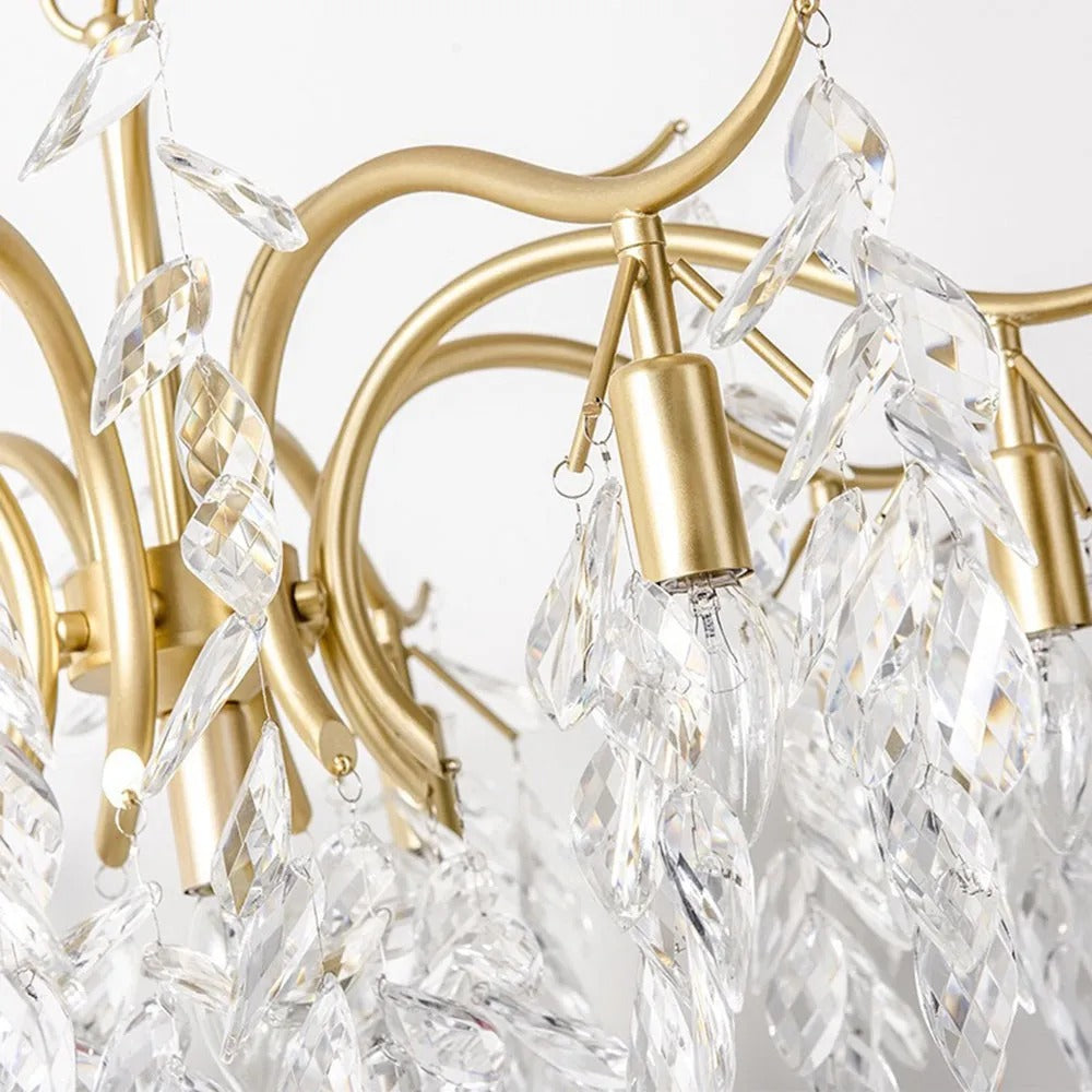 Kristy Modern Crystal Metal Luxury Chandelier Living Room