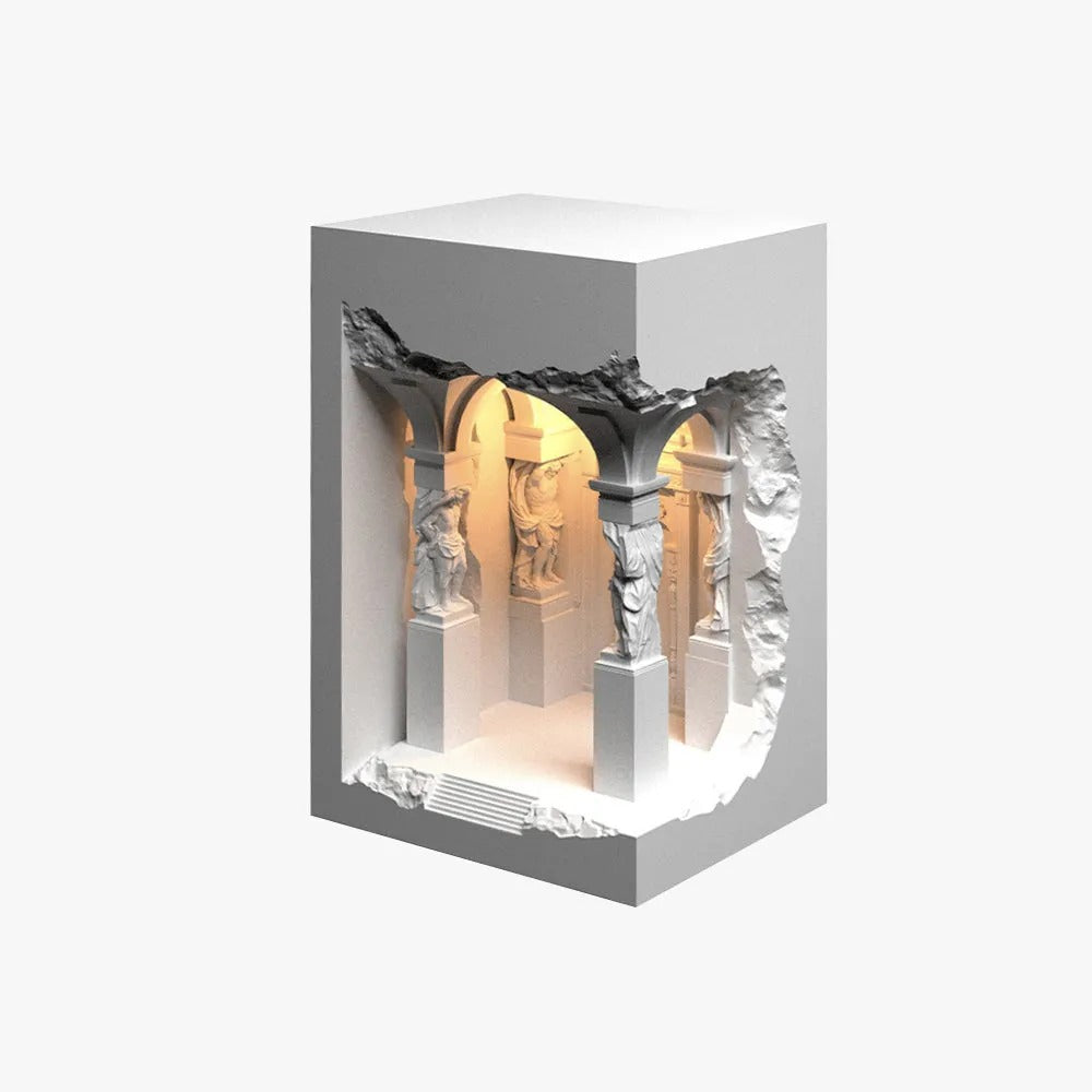 Ray Art Deco Flush LED Plaster Wall Lamp
