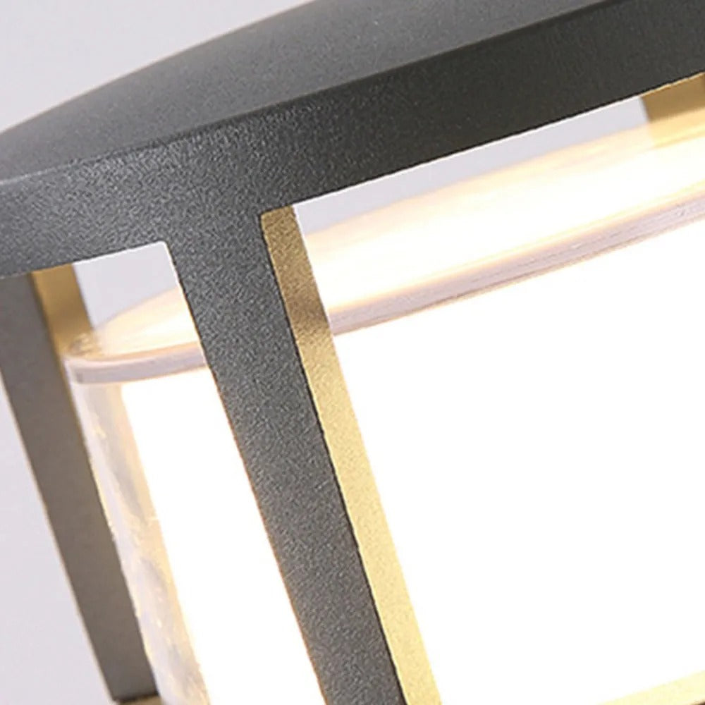 Ray Modern Metal Cylindrical Outdoor Bollard Light