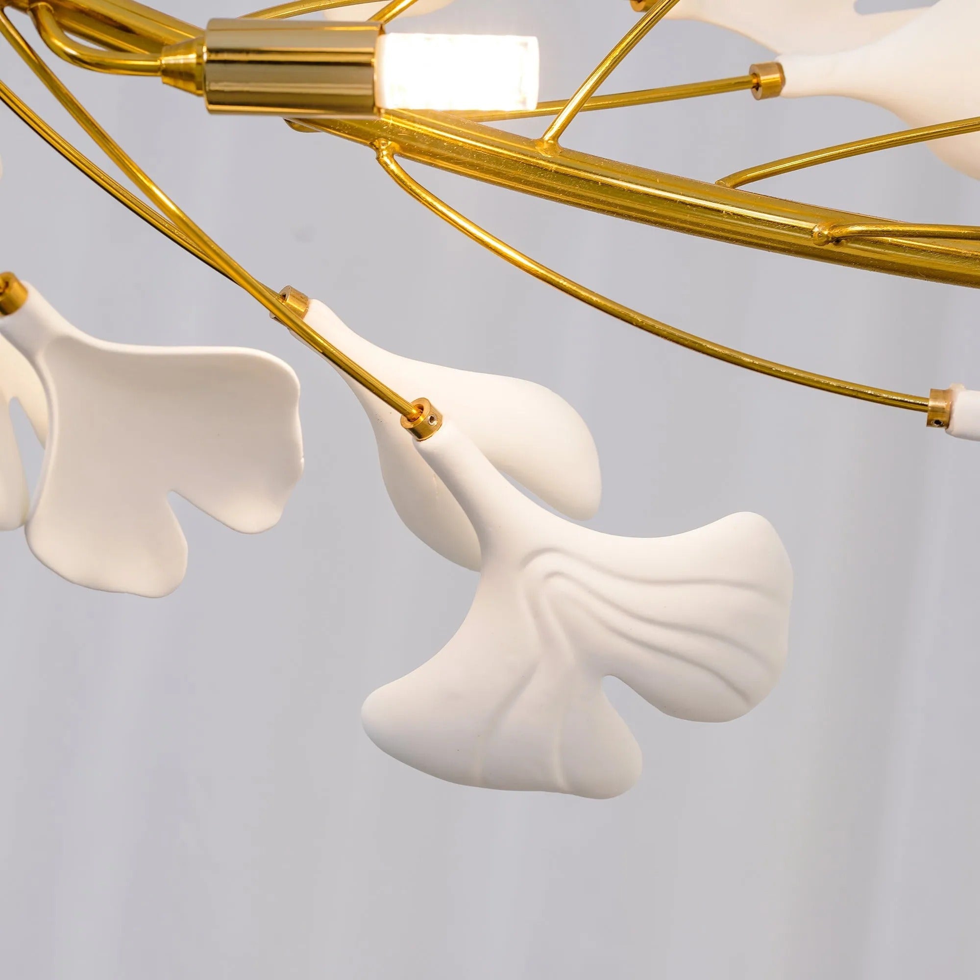 Olivia GinkLuxe Modern Golden LED Chandelier, & Ceramic - Letslighting